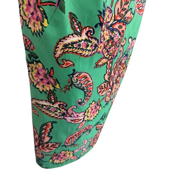 Roz & Ali Womens Green Paisley Floral Stretch Sheath Knee Length Dress sz 18 - Picture 2 of 16